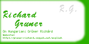 richard gruner business card