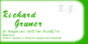 richard gruner business card